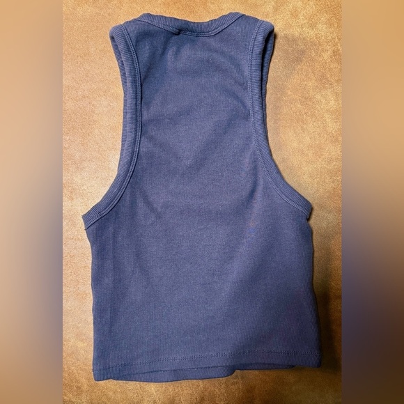 VANQUISH FITNESS | DENIM BLUE | REJUVENATE CROPPED TANK TOP | WOMEN'S SIZE M - Picture 4 of 5